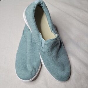 Merinos Australian Merino Wool Slip On Shoes Light Blue Green Womens 9 Sneakers